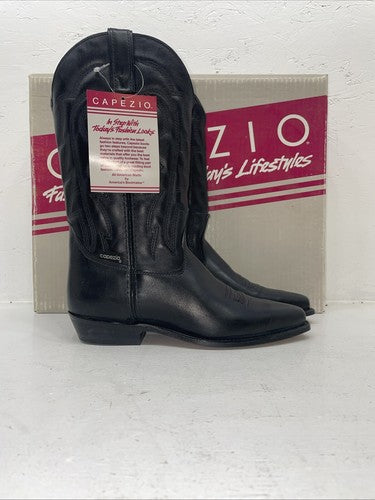 New Women’s Black Capezio Cowboy Boots. L 550 8 M. 16-87