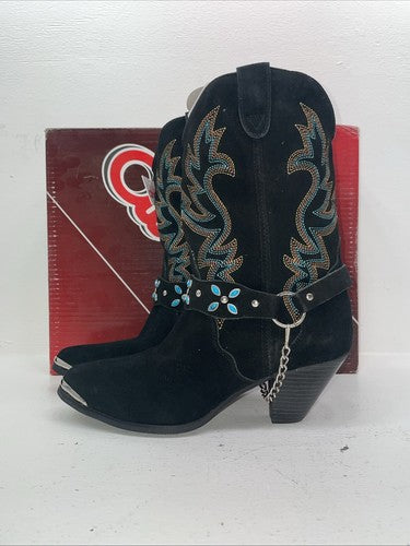 New Women’s Black Dingo Cowboy Boots. D I 640 9 M. 15-89