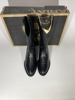 New Men’s Tall Western Boots. Black Deertan Boot. Size 9 1/2. 7-6