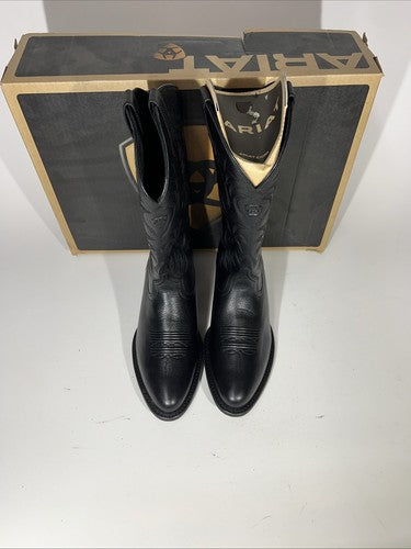 New Men’s Tall Western Boots. Black Deertan Boot. Size 9 1/2. 7-6