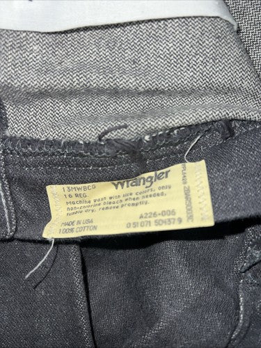 New Boys Grey Wrangler Pro Rodeo Cowboy Cut Denim Jeans. 16/28 B-33