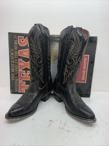 New Men’s Brown Texas Brand Cowboy Boots. 7901 11 D. 9-92