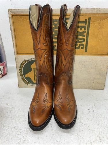 New Women’s Brown Texas Brand Cowboy Boots. L 144 7.5 7 1/2 M. 17-14