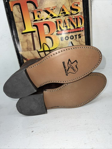 New Women’s Brown Lace Up Texas Brand Cowboy Boots. S439 5.5 5 1/2 M. 20-66