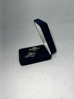 New Women’s Montana Silversmiths Silver Black Faith Cross Earrings. ER1183 A-28