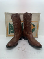 New Men’s Brown Texas Brand Cowboy Boots. M 111 11 D. 9-93