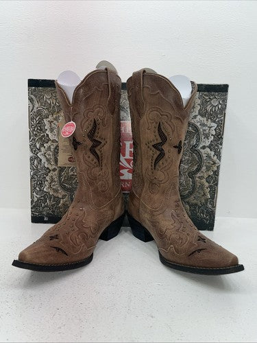 New Women’s Brown Laredo Cowboy Boots. 52145 8.5 8 1/2 M. 15-42