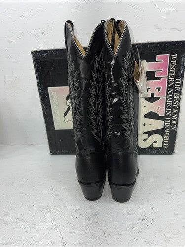 New Women’s Black Texas Brand Cowboy Boots. 4800 7 M. 18-103