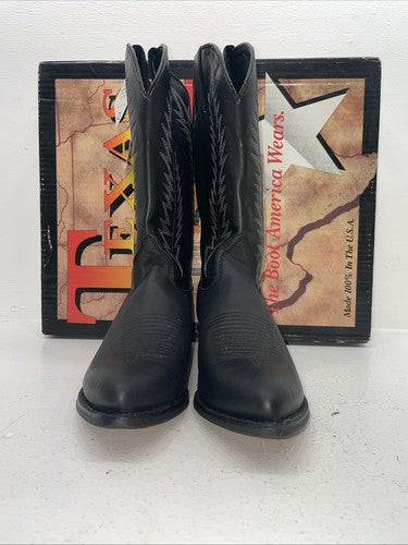New Women’s Black Texas Brand Cowboy Boots. 4870 10 M. 15-118
