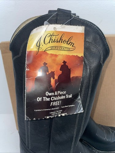 New Women’s Black J Chisholm Cowboy Boots. 910 8.5 8 1/2 B. 15-30