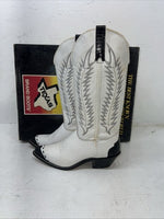 New Women’s White Texas Brand Cowboy Boots. 4627 6.5 6 1/2 M. 19-104