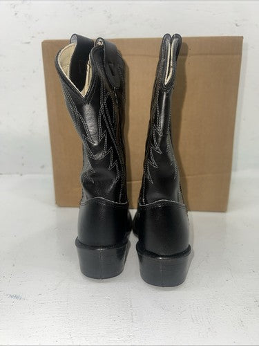 New Children’s Black Bronco Cowboy Boots. 6 D. 24-11