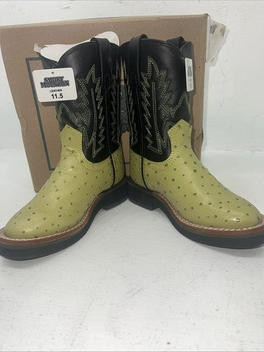 New Children’s Lime Smoky Mountain Cowboy Boots. 3027C 11.5 11 1/2 D. 24-83