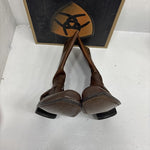 New Brown Boots Leather Boots 8.5 Squar Toe 3-13
