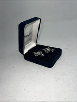 New Women’s Montana Silversmiths Silver Black Faith Cross Earrings. ER1183 A-28