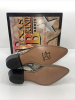 New Women’s Black Snakeskin Texas Brand Cowboy Boots. 4841 8 M. 17-98