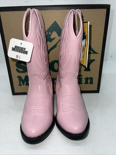 New Children’s Pink Smoky Mountain Cowboy Boots. 1058JC. 9.5 9 1/2 24-26