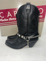 New Women’s Black Capezio Cowboy Boots. L600 6.5 6 1/2 M. 19-55