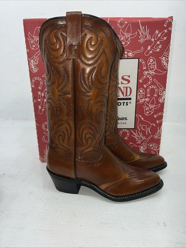 New Women’s Brown Texas Brand Cowboy Boots. L 144 6 M. 20-109
