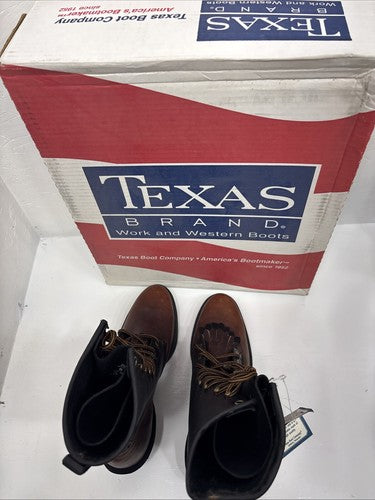 NEW Men’s Brown/black American Bootmaker Western Boot Laced Size 9m. 3-1