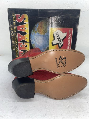 New Women’s Red Texas Brand Cowboy Boots. L 490692 7 M. 18-17