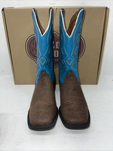 New Women’s Brown And Blue Nocona Cowboy Boots. NK5050  6 D. 20-134