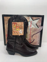 New Women’s Cherry Black Texas Brand Cowboy Boots. 4003 8 M. 16-27