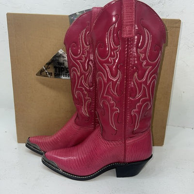 New Women’s Dark Pink Texas Brand Cowboy Boots. 4639 5.5 5 1/2 M. 20-37