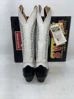 New Women’s White Texas Brand Cowboy Boots. 4627 6.5 6 1/2 M. 19-104