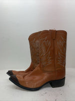 New Men’s Orange Cowtown Cowboy Boots. T 214 13.5 13 1/2 D. 10-23