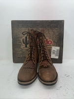 New Men’s Brown Lace Up Cowboy Boots. 28 6045 13 E E. 10-50