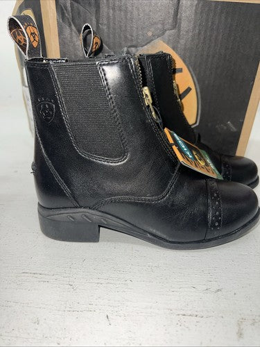 New Children’s Black Ariat Zip Up Boots. 50505 12. 24-120