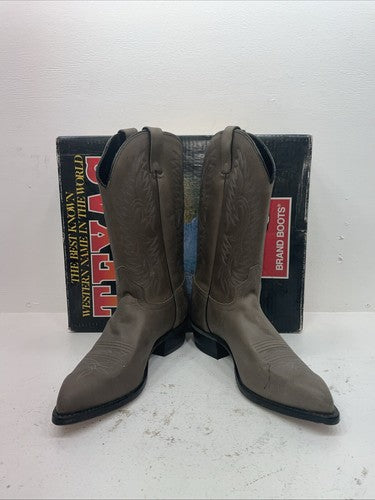 New Men’s Gray Texas Imperial Cowboy Boots. M 272 10.5 10 1/2 E E. 8-17