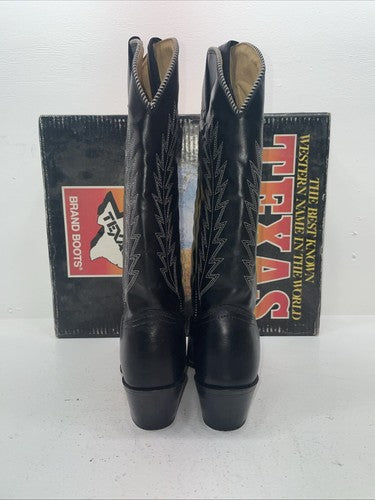 New Women’s Black Texas Brand Cowboy Boots. 4800 8.5 8 1/2 M. 16-107