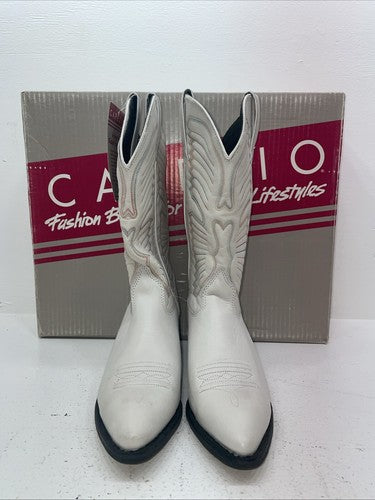 New Women’s White Capezio Cowboy Boots. L 287 8.5 8 1/2 M. 16-116