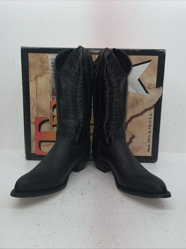 New Women’s Black Texas Brand Cowboy Boots. 4870 8.5 & 1/2 M. 15-39