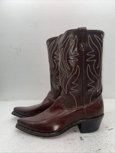 New Men’s Brown Texas Brand Cowboy Boots. 6411 11 D. 9-24