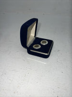 New Women’s Montana Silversmiths Silver Gold Round Earrings. ER354 A-19