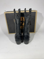 New Women’s Western Boots. Black Color Boot With Rhinestones. Size 8.5. 16-5