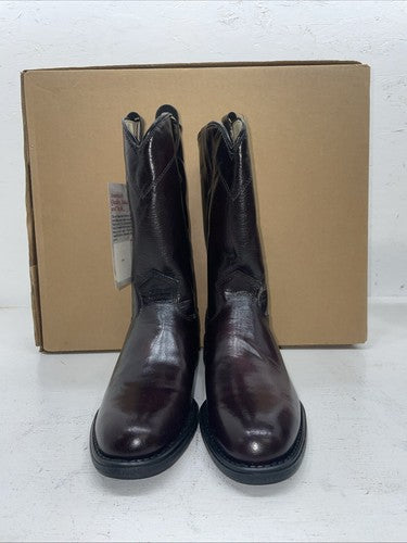 New Women’s Cherry Black Texas Brand Cowboy Boots.  6823 7 M. 18-71