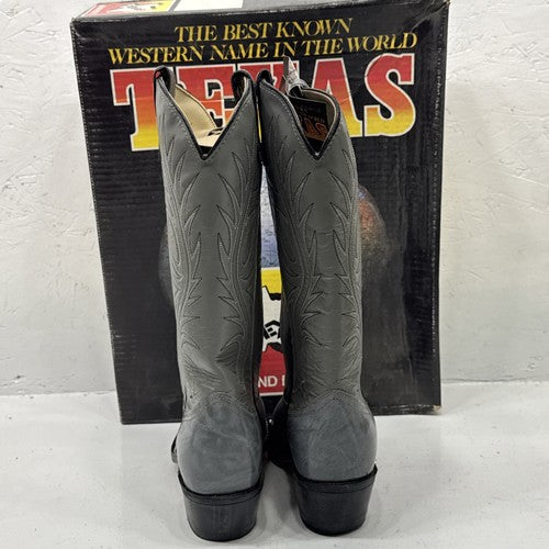 NEW Women’s Grey Texas Brand Western Cowgirl Boots. Size 8D. 2-11.