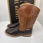 NEW DBL barrel Brand Western Brown Cowboy Boot Youth Size 4. #1-7