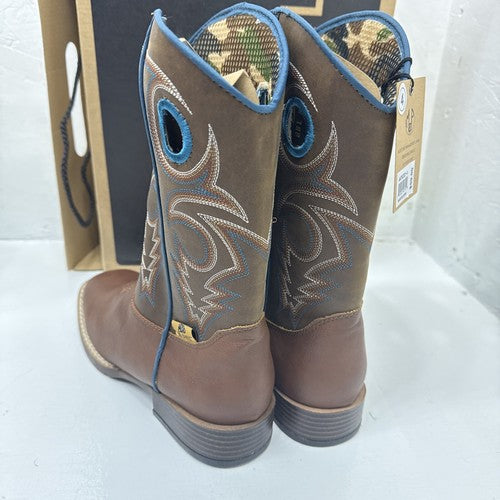 NEW WESTERN BOOT DYLAN DBL BARREL Brand - BROWN, Kids Size 4.  #1-3.