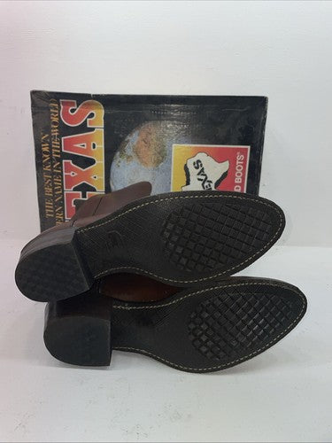 New Men’s Brown Texas Brand Cowboy Boots. 8021 12 D. 9-66