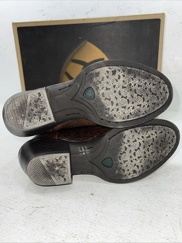 New Women’s Brown/pink Ariat Cowboy Boots. 7 B. 18-111