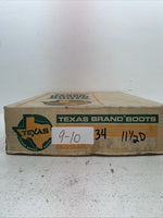New Men’s Brown Texas Brand Cowboy Boots. M 34 11.5 11 1/2 D. 9-10