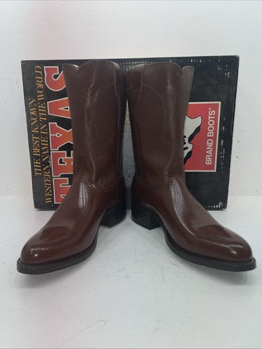 New Men’s Brown Texas Brand Cowboy Boots. 8311 12 D. 9-55