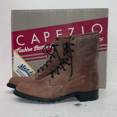 New Women’s Brown Lace Up Capezio Cowboy Boots. L 549 10 M. 15-146