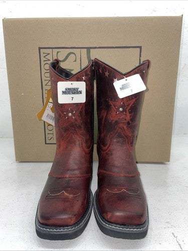 New Women’s Red Smoky Mountain Cowboy Boots. 6452 7. 18-46