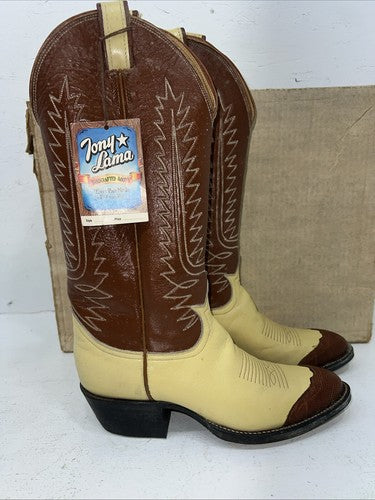 New Women’s Brown Tony Lama Cowboy Boots. 270 7 B. 18-31